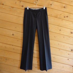 Theory Black Straight Wool Blend Trousers Formal Office Work Pants Slacks 0